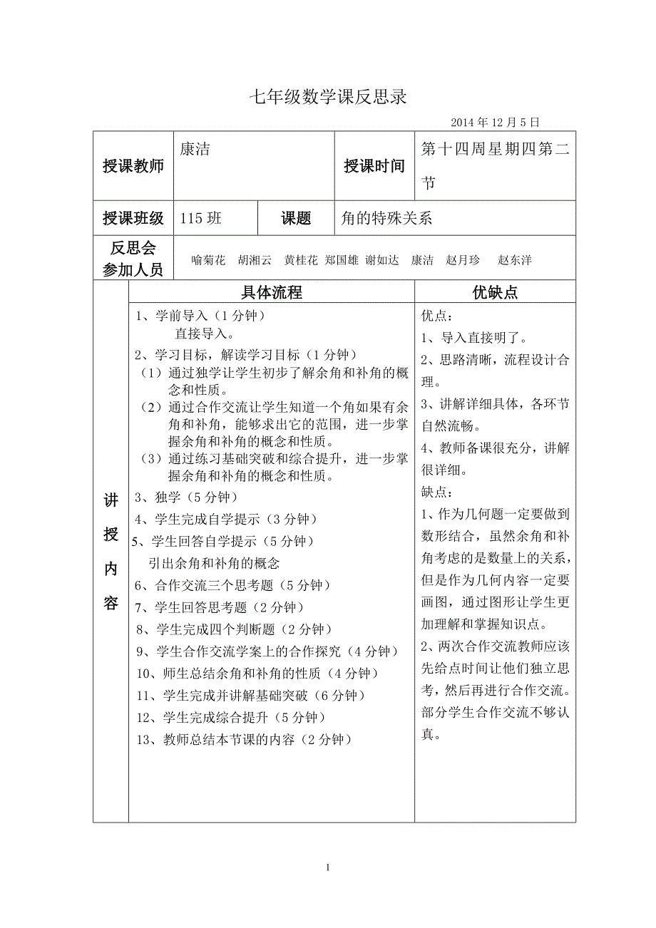 七年级反思康洁_第1页