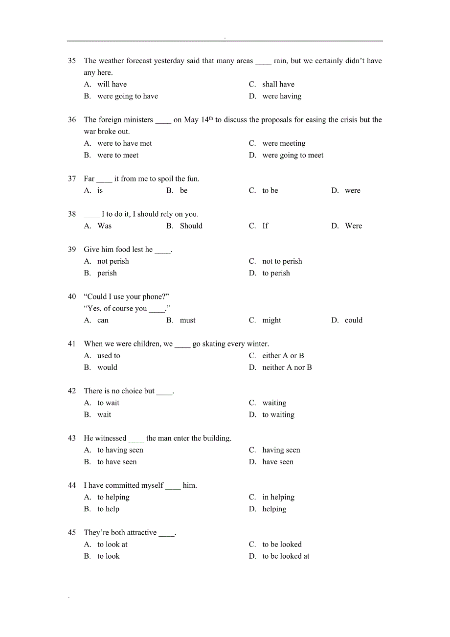 英语语法练习题完整版_第4页