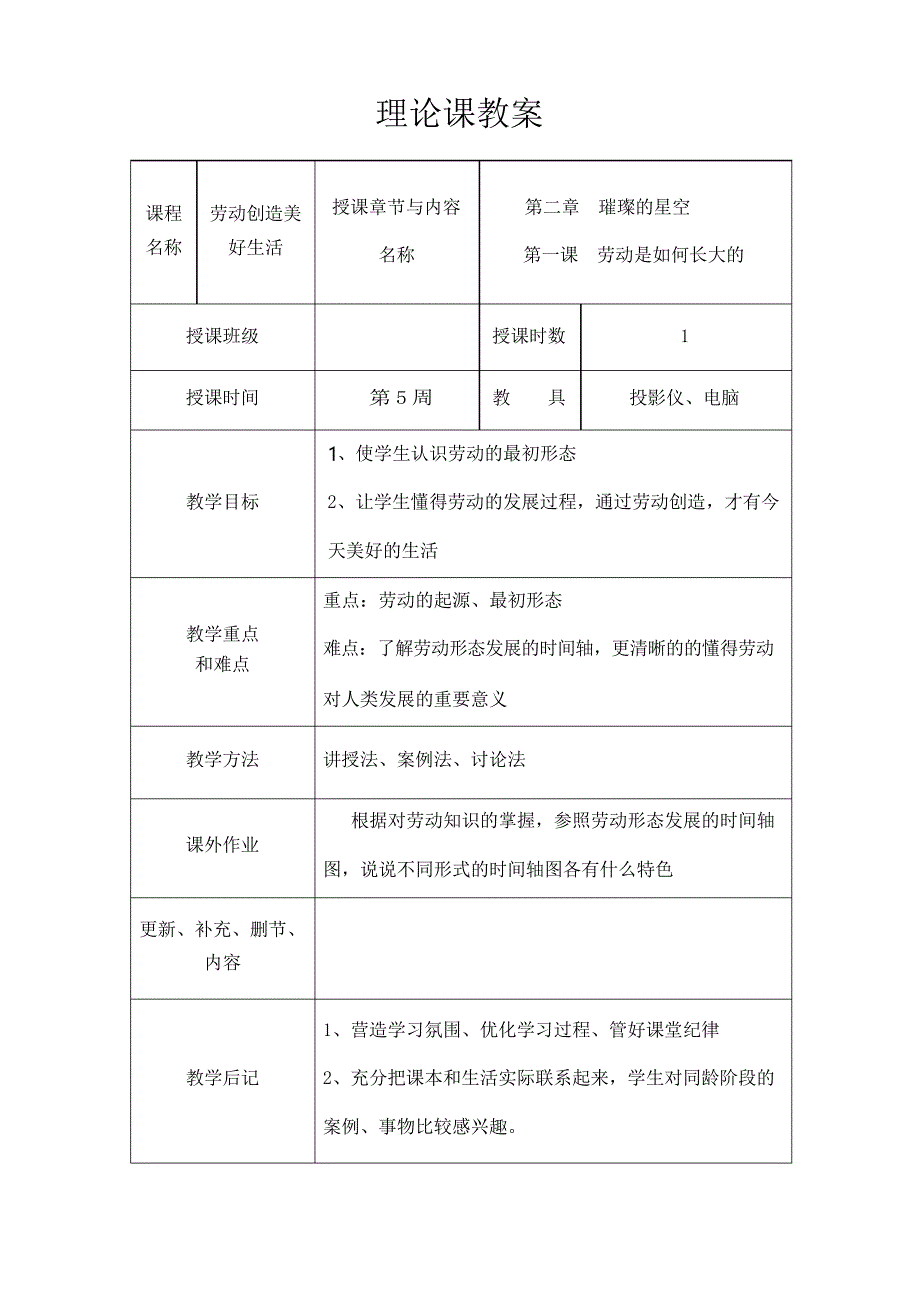 劳动创造美好生活教案第5周《劳动是如何长大的》_第1页