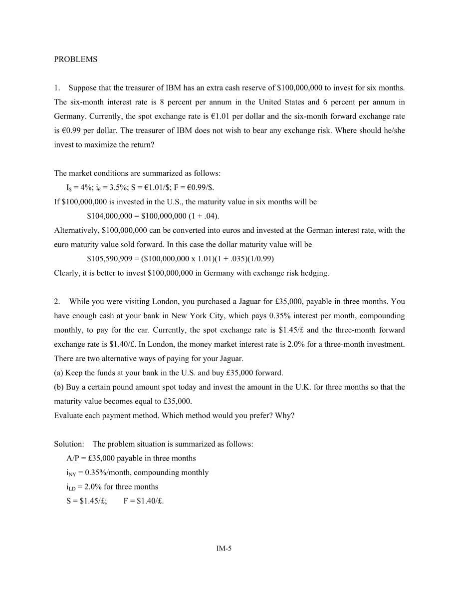 国际财务管理课后习题答案第六章_第5页