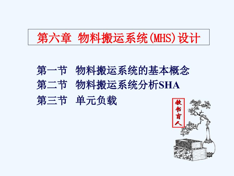第六章物料搬运系统MHS设计课件_第1页