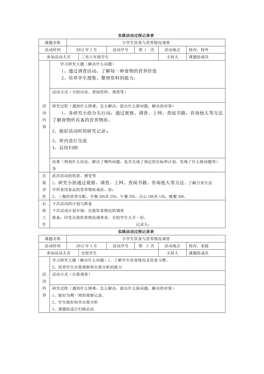 实践活动过程记录表_第1页