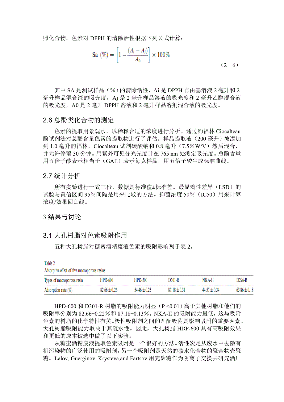 从糖蜜酒精废水中提取抗氧化和清除自由基的活性颜料.doc_第4页