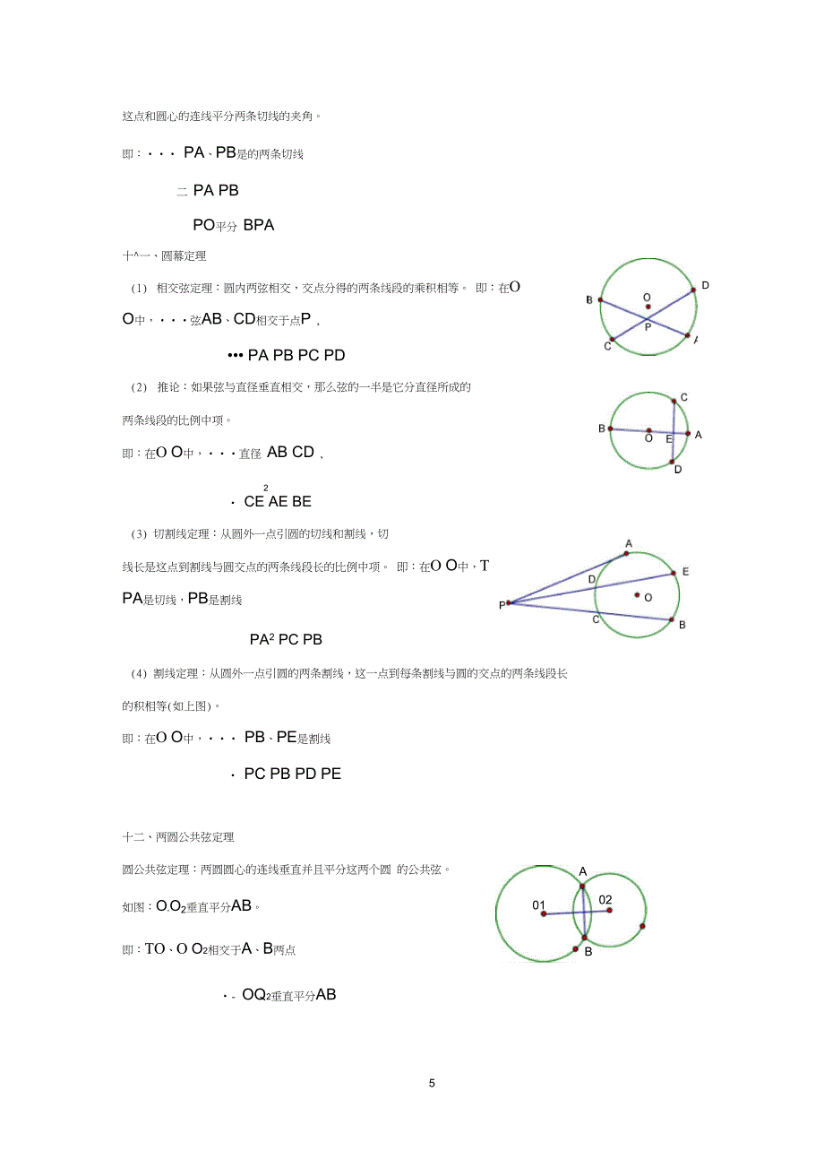 完整版初中圆的知识点归纳_第5页