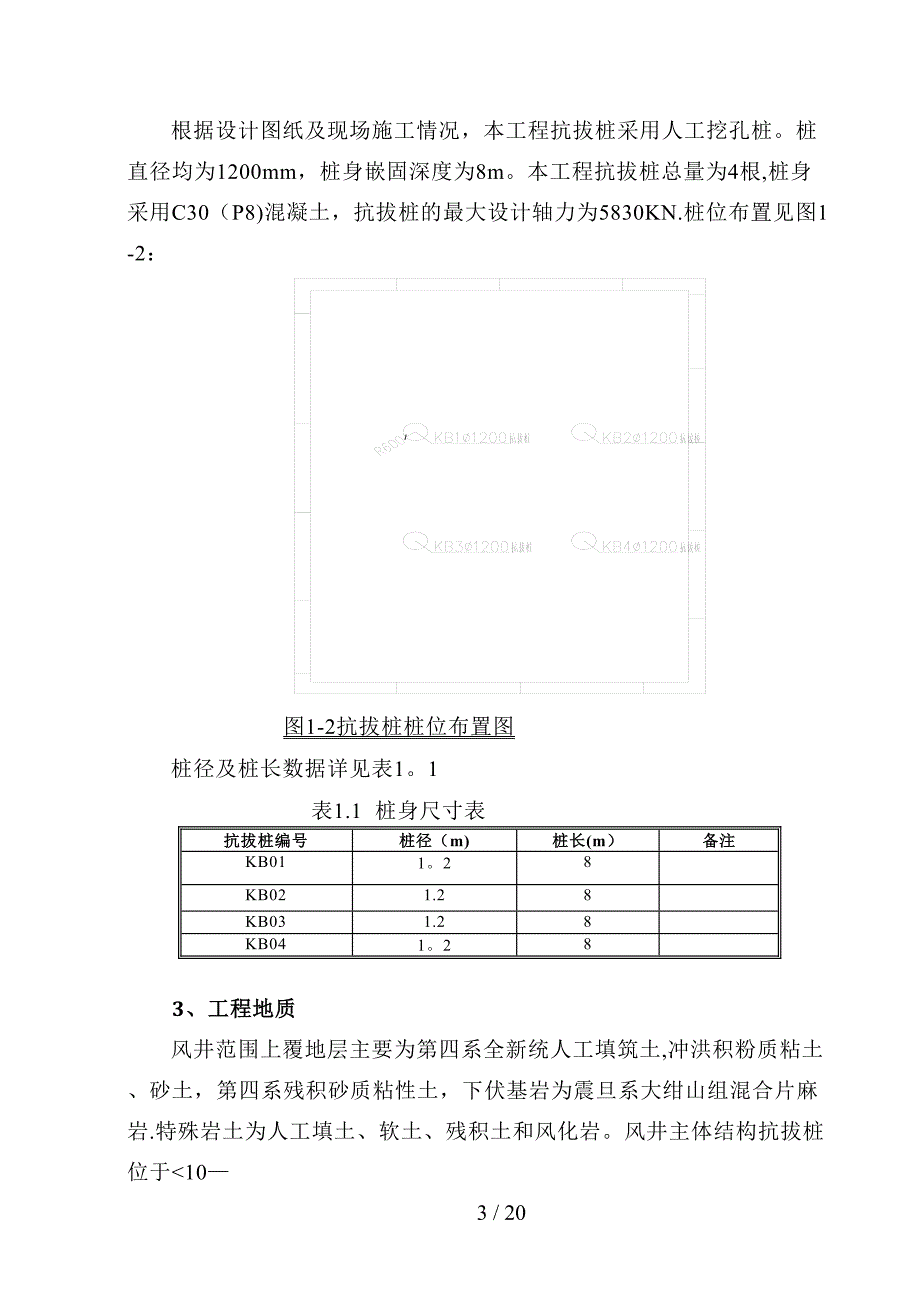 抗拔桩施工方案中间风井(人工挖孔桩) 改_第4页