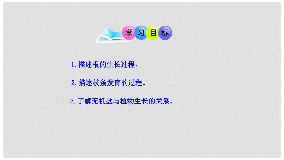 湖北省北大附中武汉为明实验学校七年级生物上册 第3单元 第2章 第2节 植株的生长课件 （新版 ）新人教版_第3页