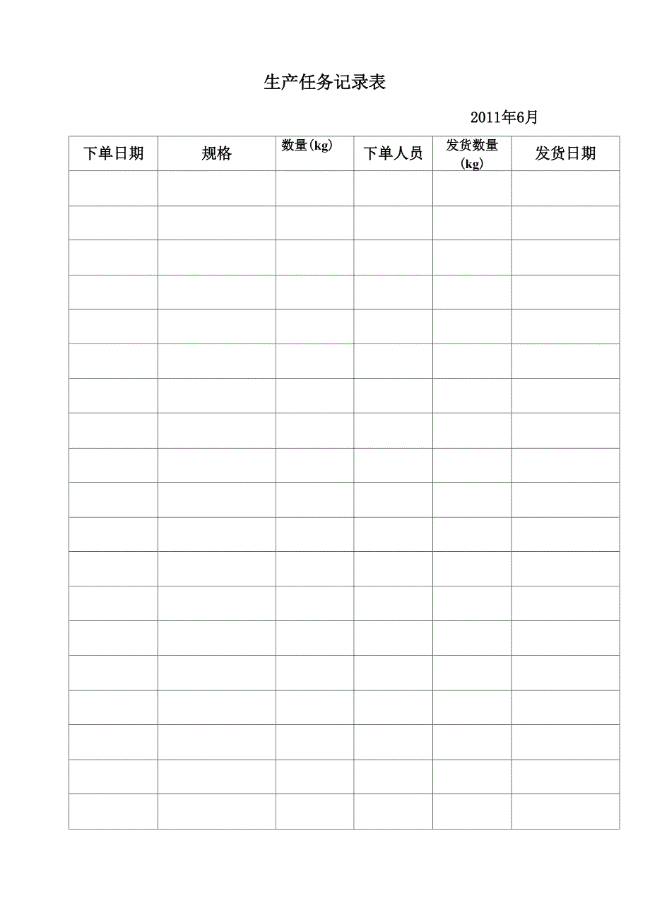 生产任务记录表_第1页