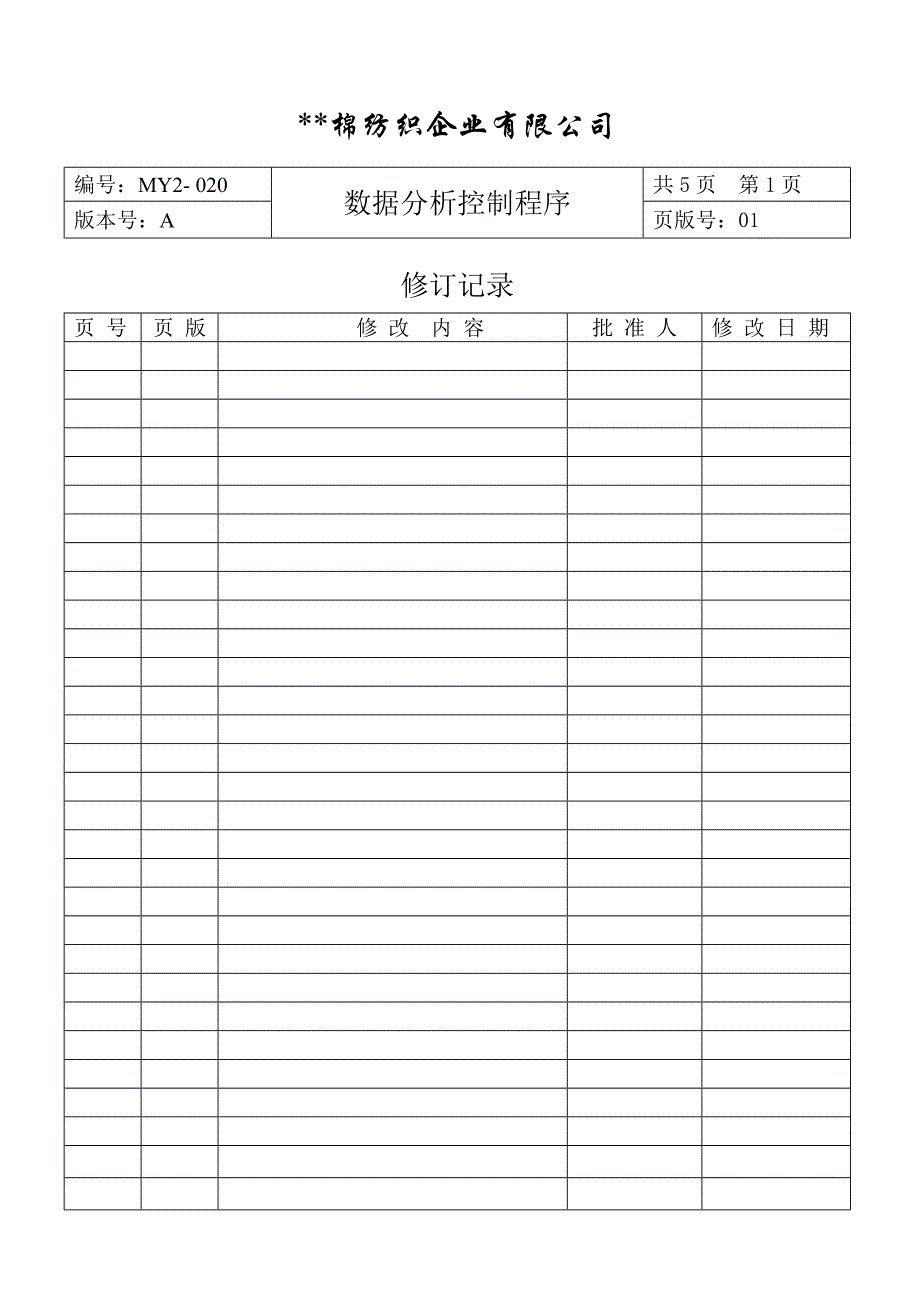 MY2020数据分析控制程序_第2页