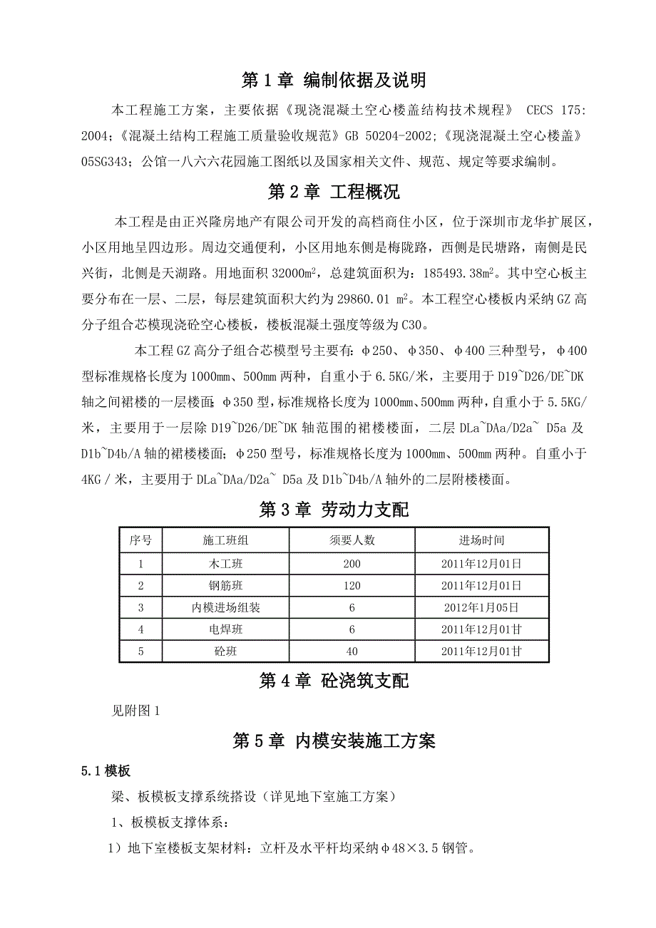 空心楼板GZ高分子空心内模专项施工方案_第1页