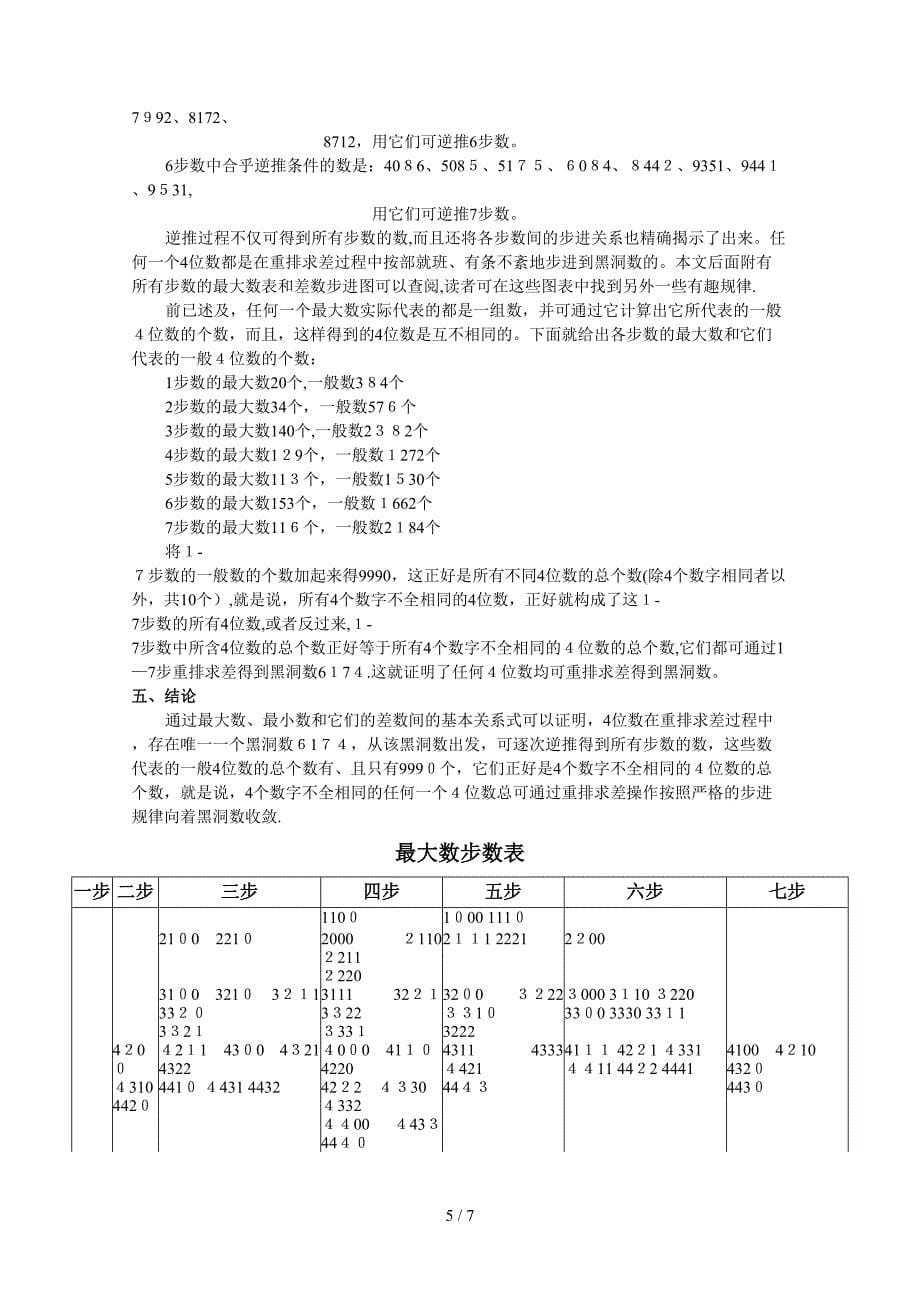 4位黑洞数的证明及相关问题剖析_第5页