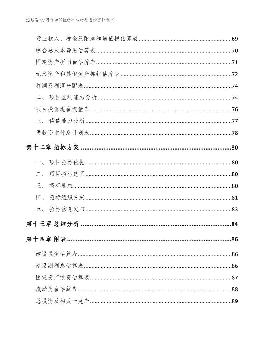 河南功能性缓冲包材项目投资计划书（模板）_第5页