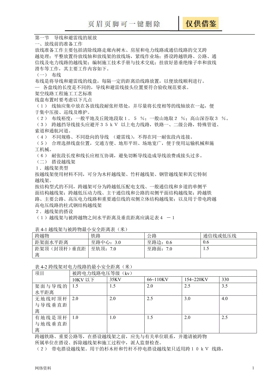 第一节导线和避雷线的展放研究材料_第1页