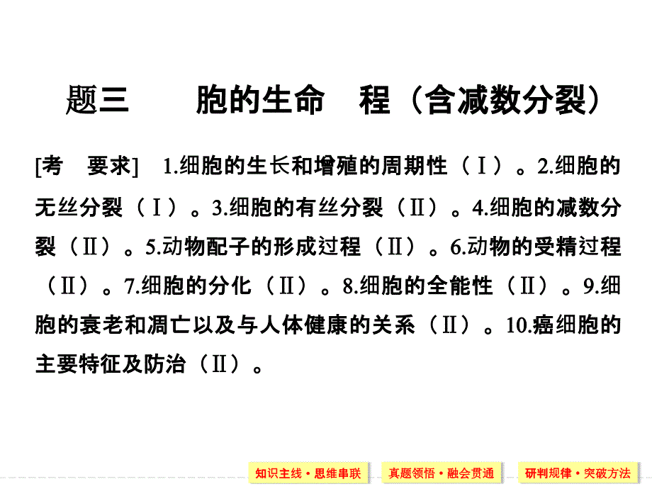 2016届有丝分裂和减数分裂二轮复习专题_第1页