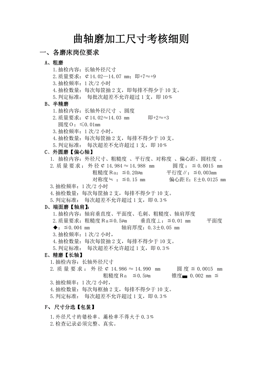 磨加工尺寸考核办法_第1页