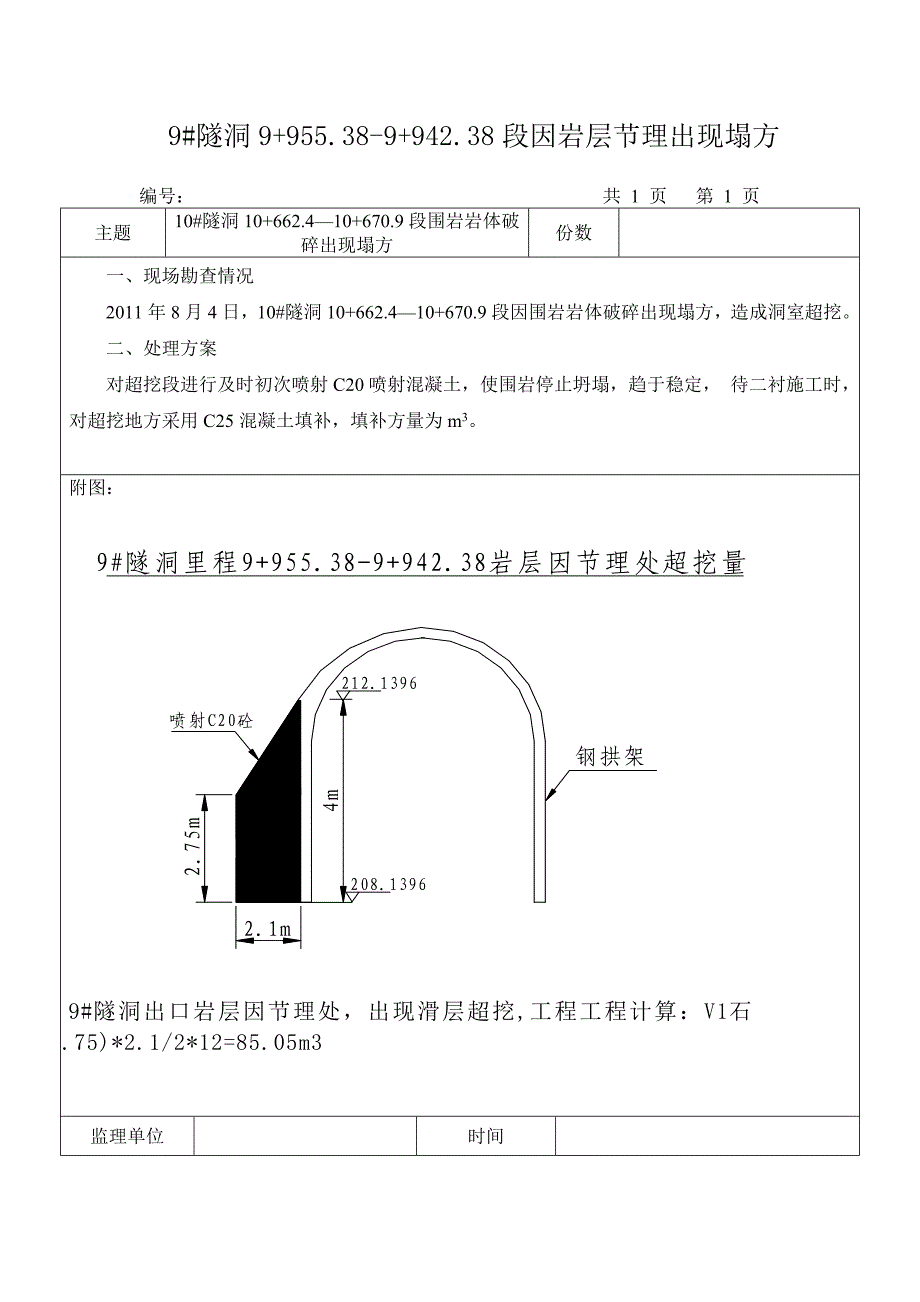 10#隧洞塌方处理方案.doc_第1页