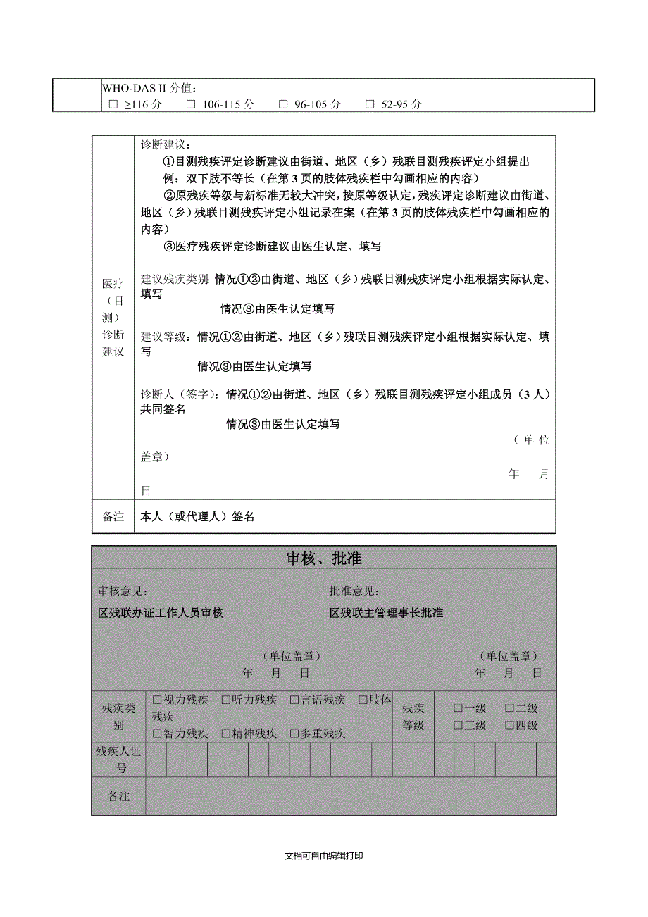 残疾人证申领审批登记表_第5页