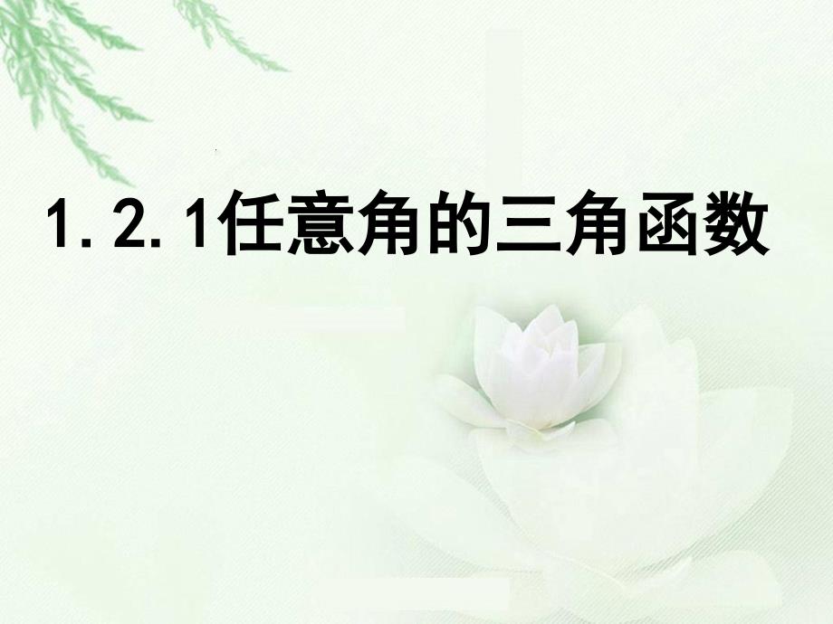 121任意角的三角函数_第1页