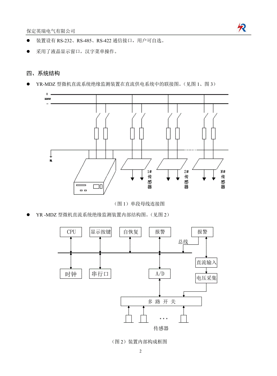 11、YR-MDZ型微机直流系统绝缘监测装置.doc_第2页