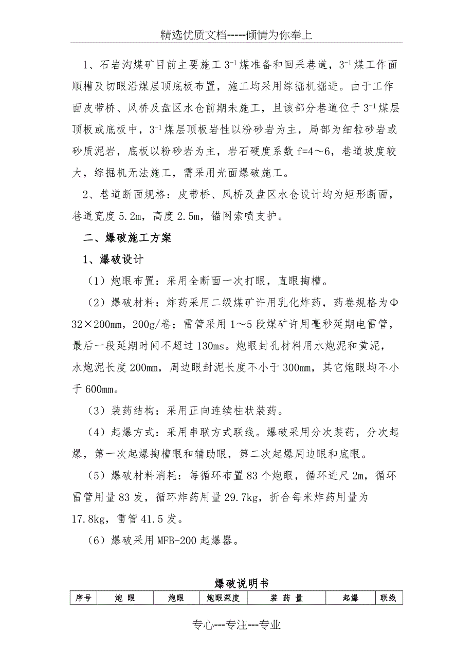 石岩沟煤矿爆破设计方案_第2页