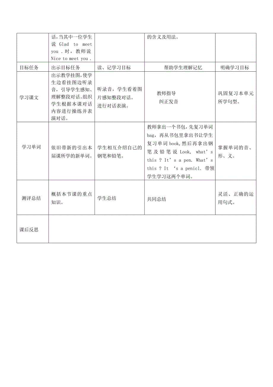 三年级英语上册 Unit2 This is my pencil. Lesson8教案 人教新版_第2页