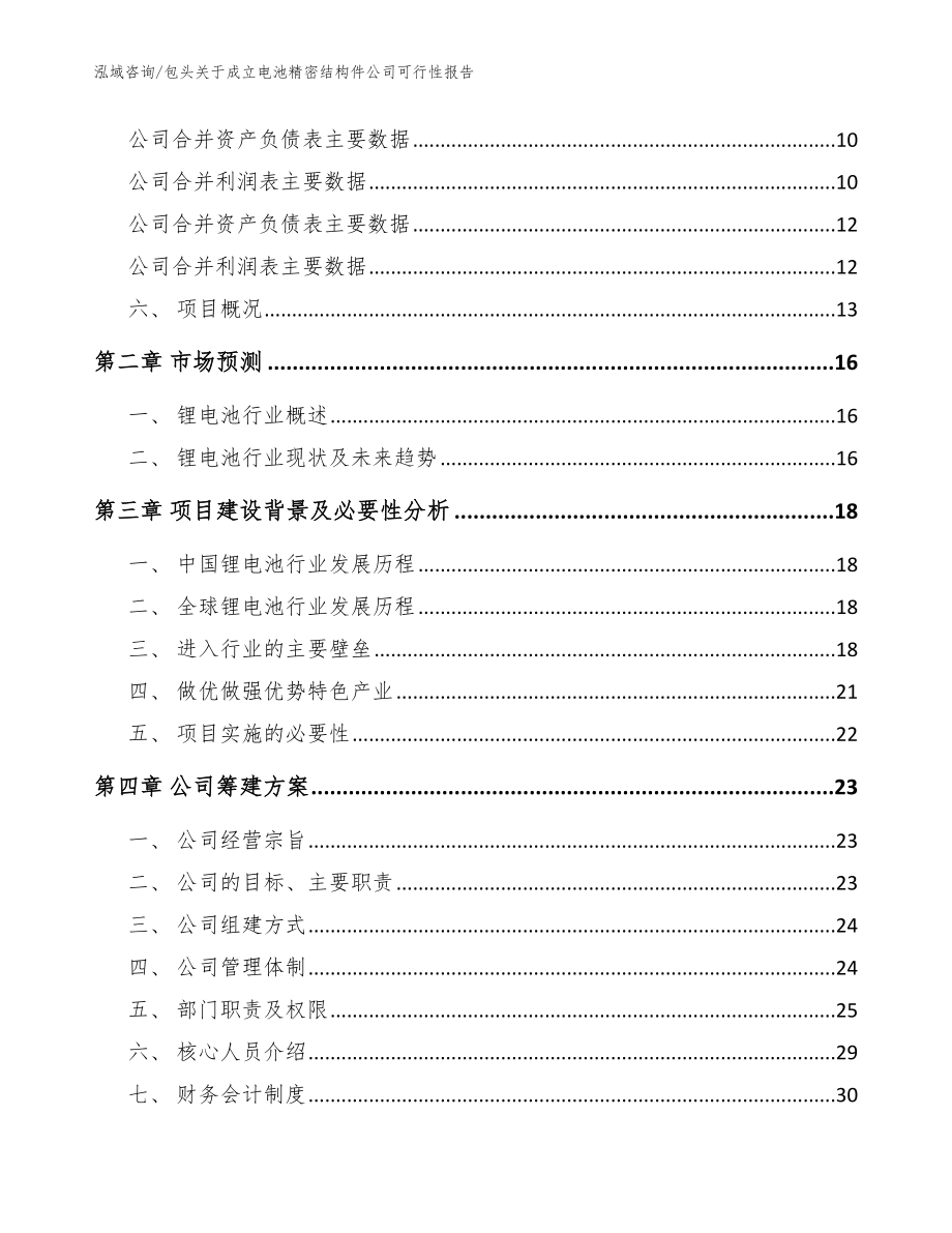 包头关于成立电池精密结构件公司可行性报告参考模板_第4页