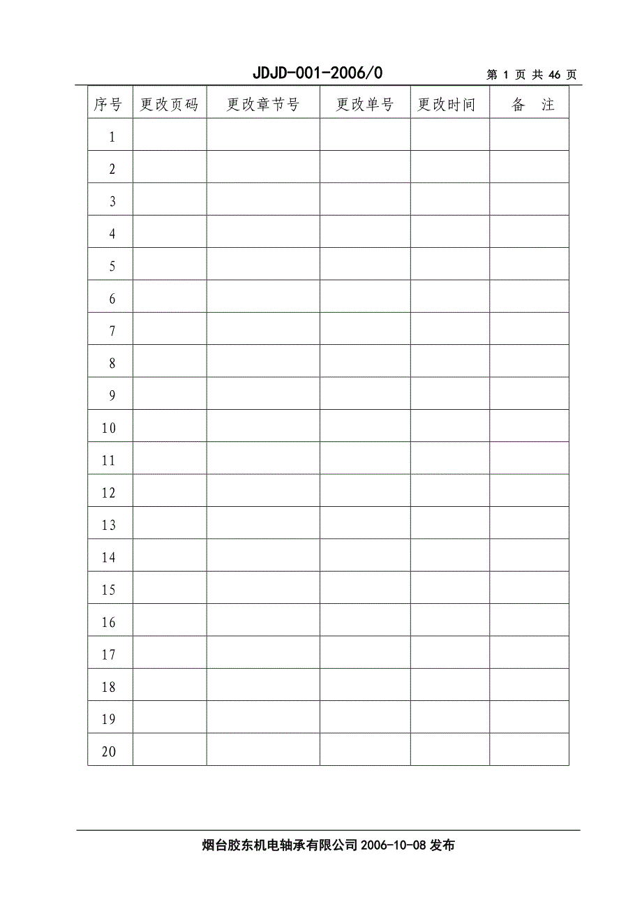 593638880XX机电轴承公司质量管理体系文件_第2页