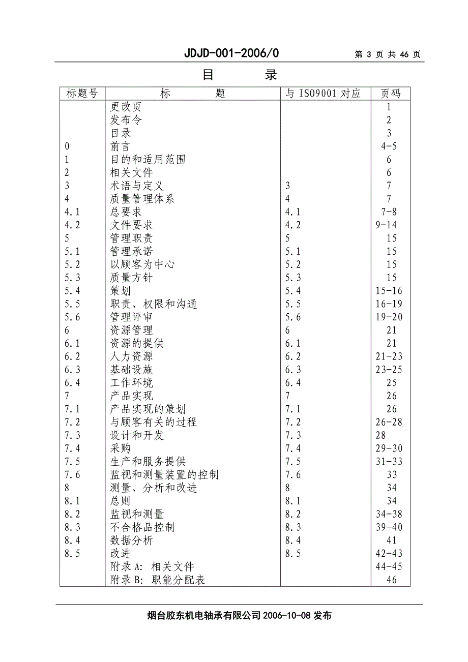 593638880XX机电轴承公司质量管理体系文件_第4页