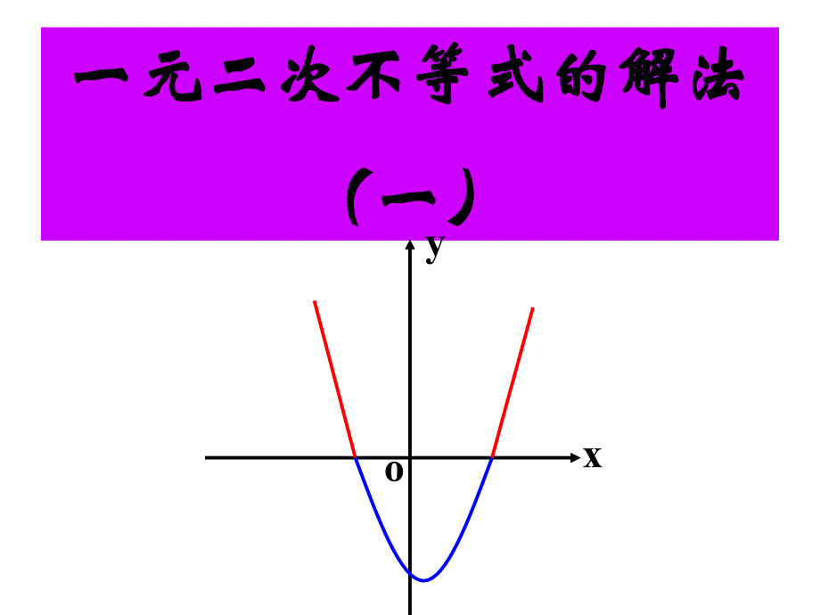 15一元二次不等式的解法(第一课时）_第1页