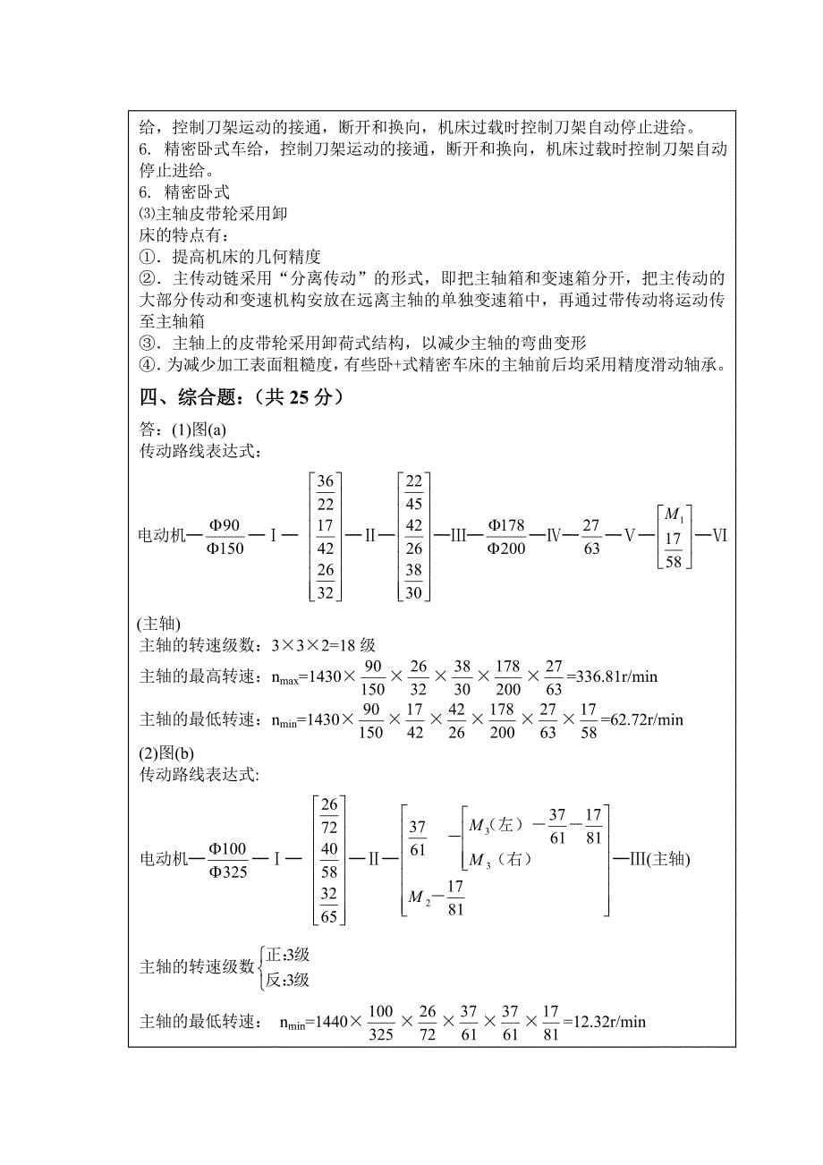 金属切削机床试卷及答案2.doc_第5页