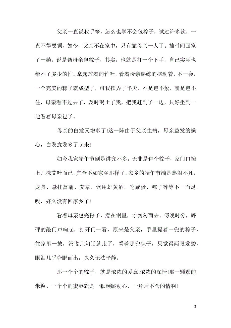 端午节的所见所闻初中作文五篇.doc_第2页