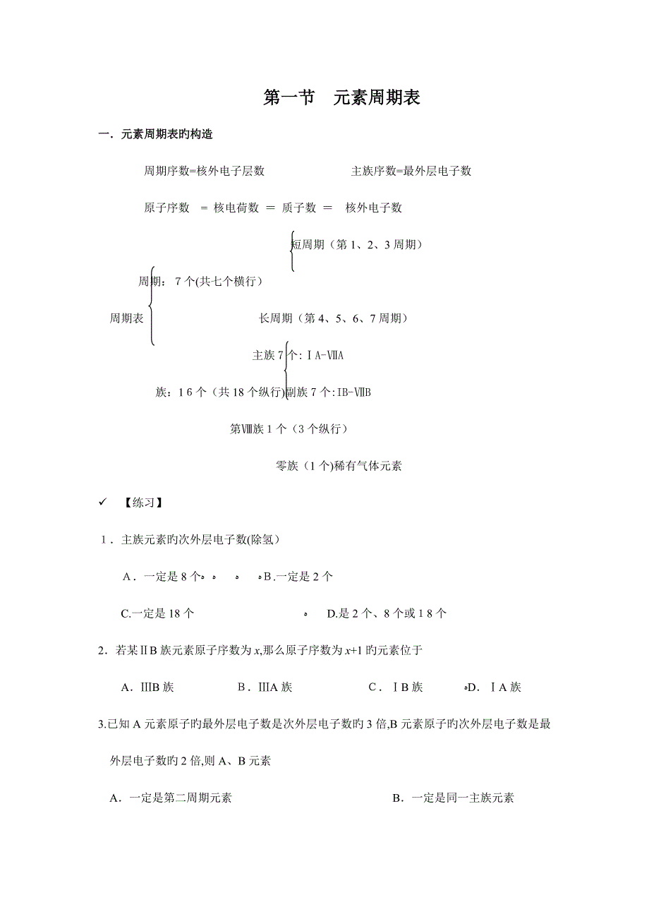 2023年精高中化学元素周期表知识点详解_第1页