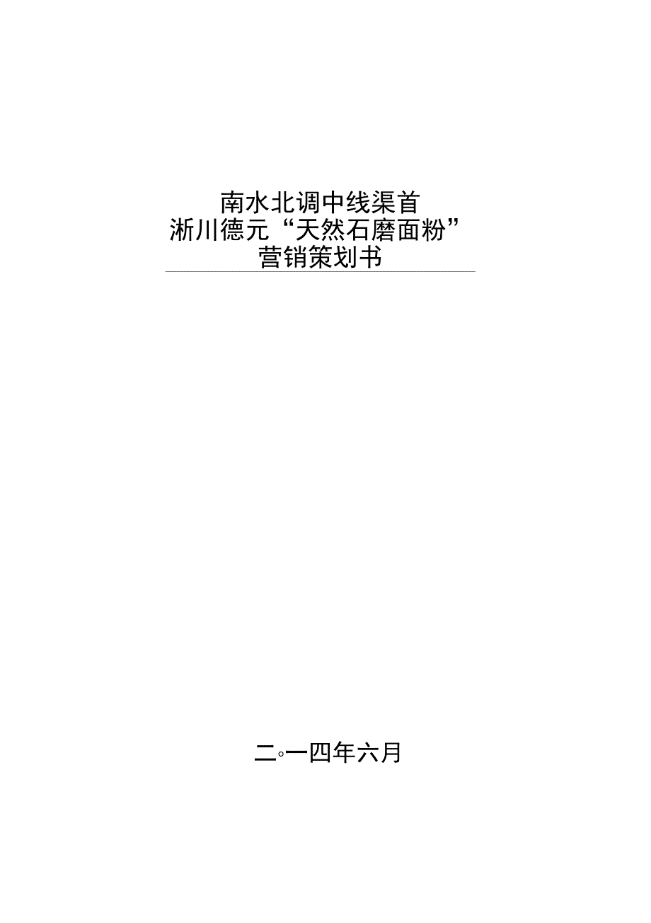 石墨面粉营销策划书_第1页