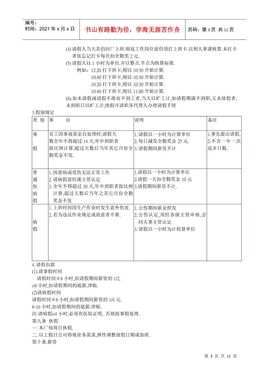 某电子厂人事管理制度_第3页