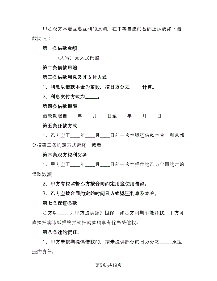 公司与个人借款合同精选版（九篇）.doc_第5页