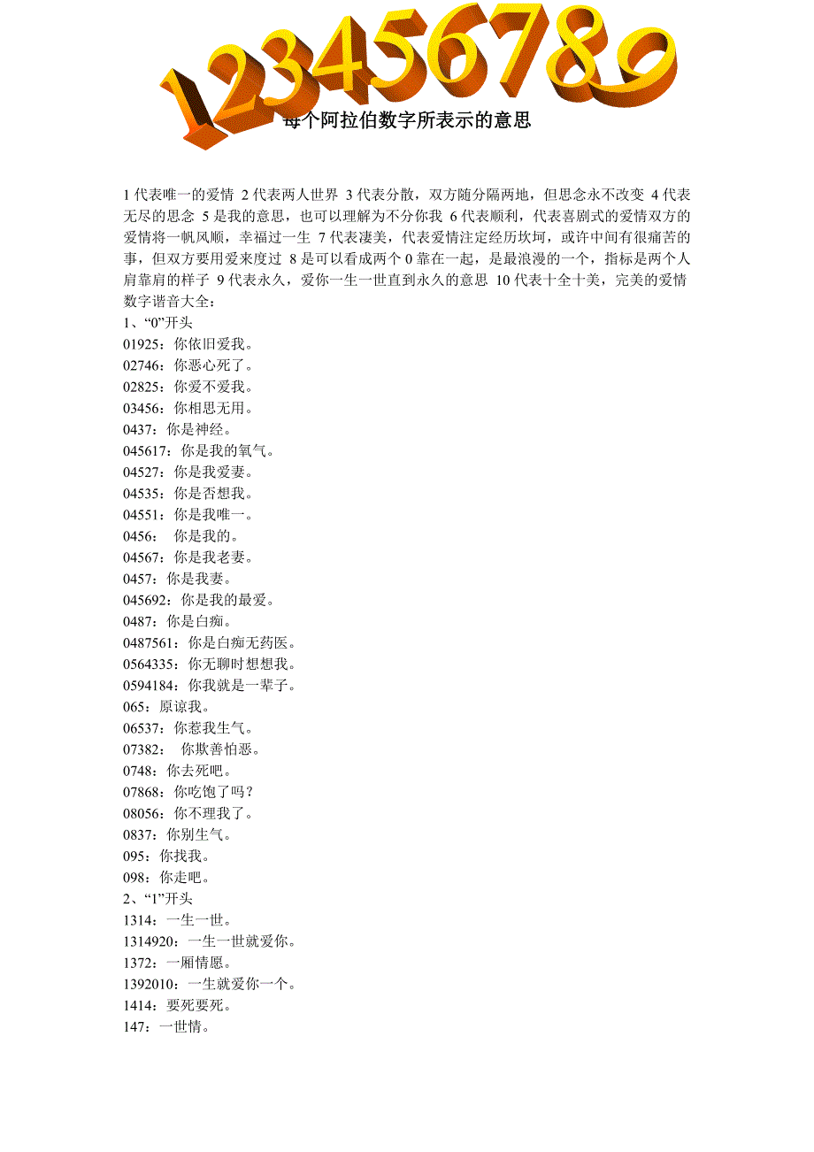 每个阿拉伯数字所代表的含义.doc_第1页