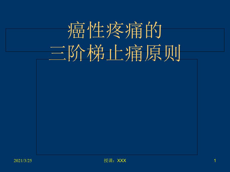 癌性疼痛的三阶梯止痛原则PPT课件_第1页