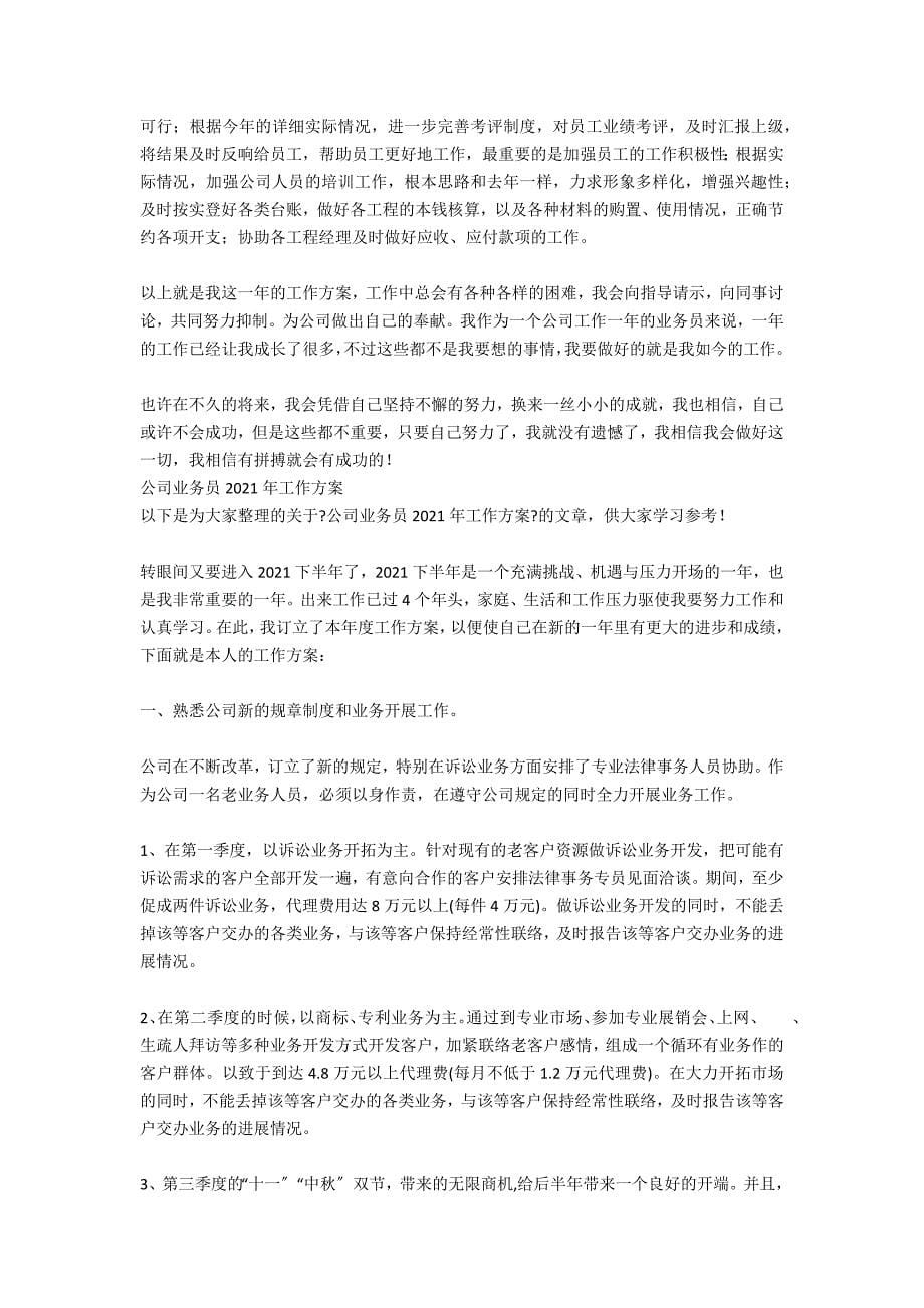 公司业务员业务工作计划.docx_第5页