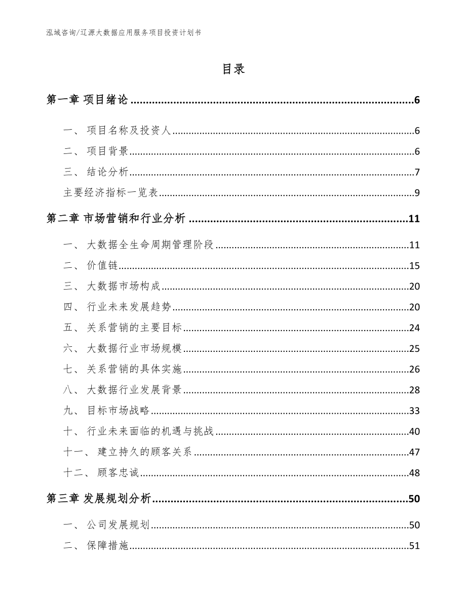 辽源大数据应用服务项目投资计划书_第2页