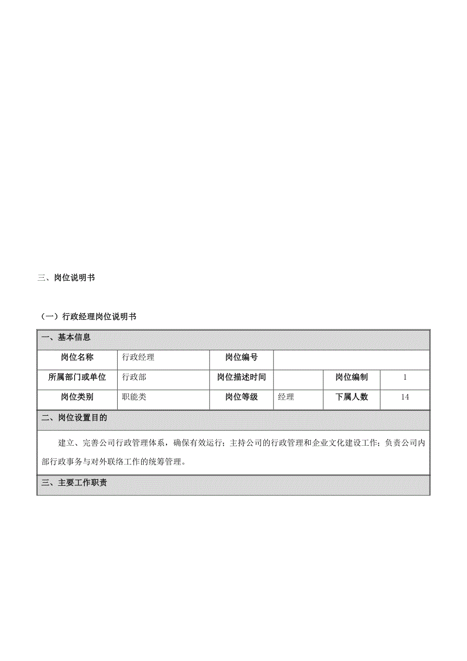 (完整版)行政部岗位说明书.doc_第3页