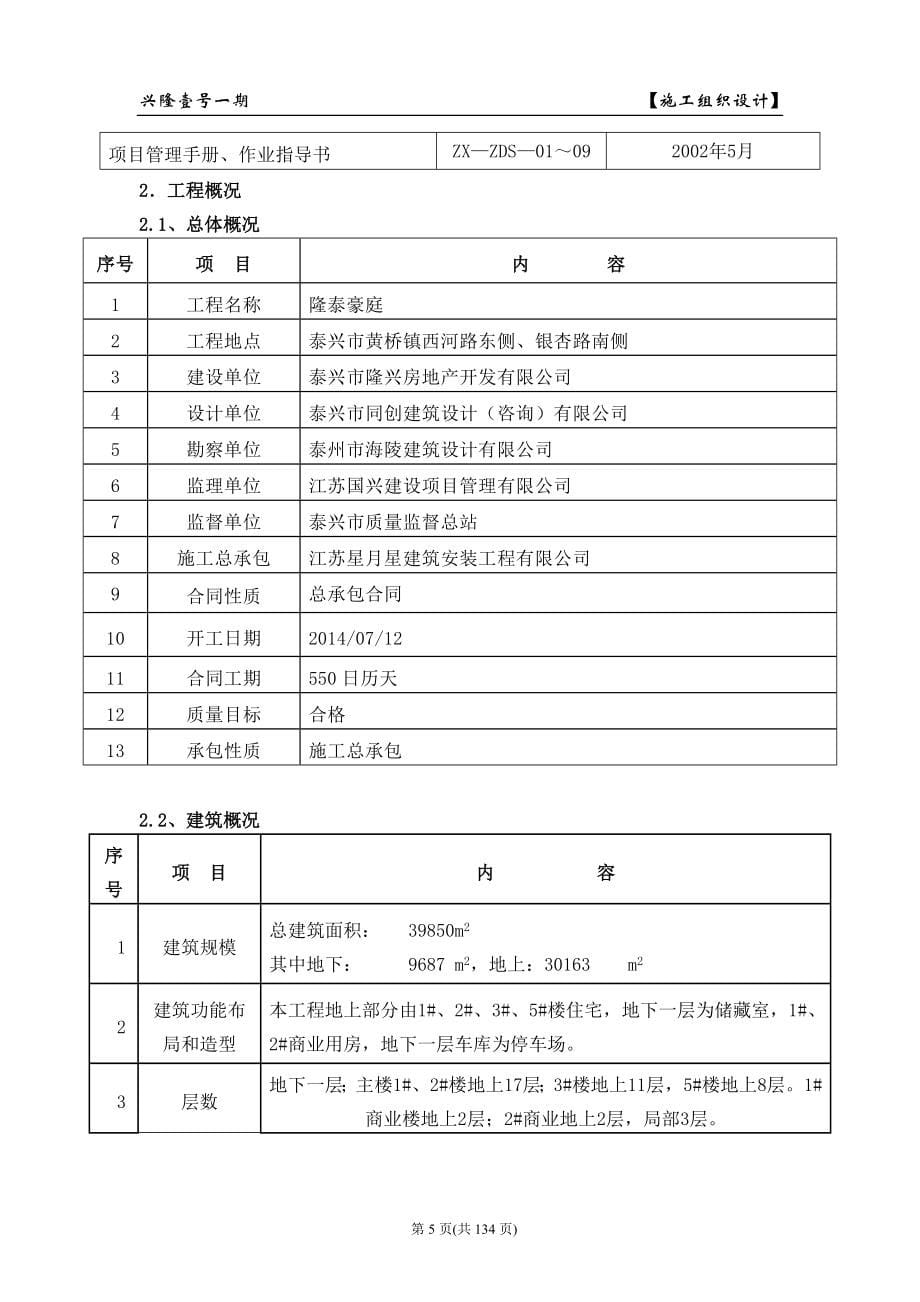 隆泰豪庭施工组织_第5页