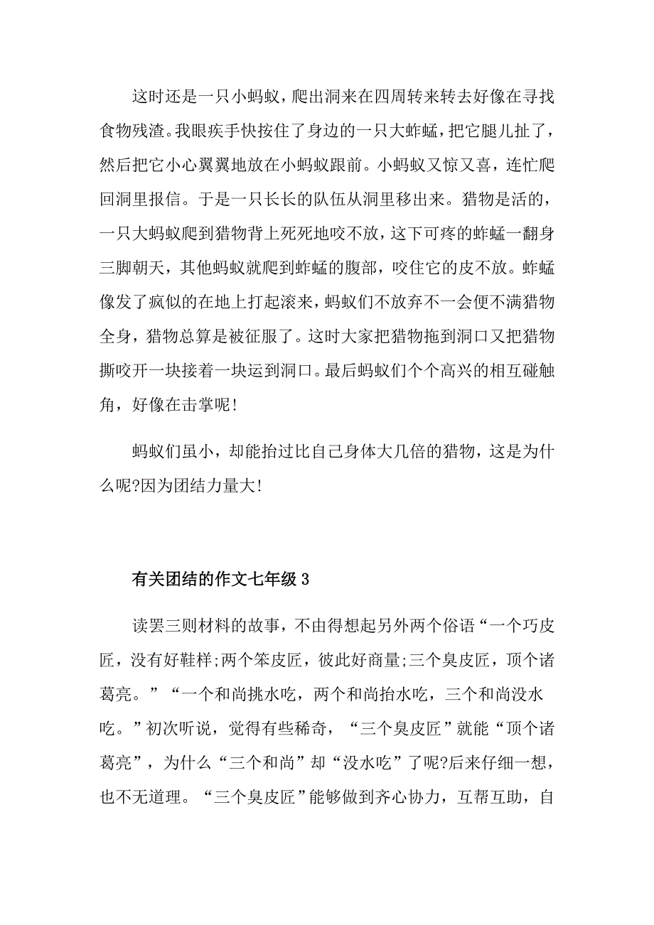 有关团结的作文七年级5篇_第3页