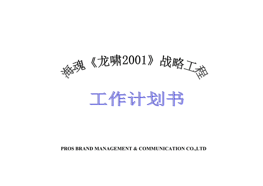 海魂年度营销方案工作计划毕业设计---策划方案_第1页