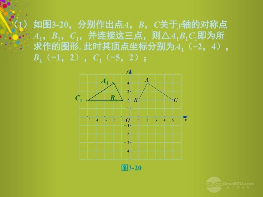 2015年春八年级数学下册第三章第3节轴对称和平移的坐标表示课件（新版）湘教版_第5页