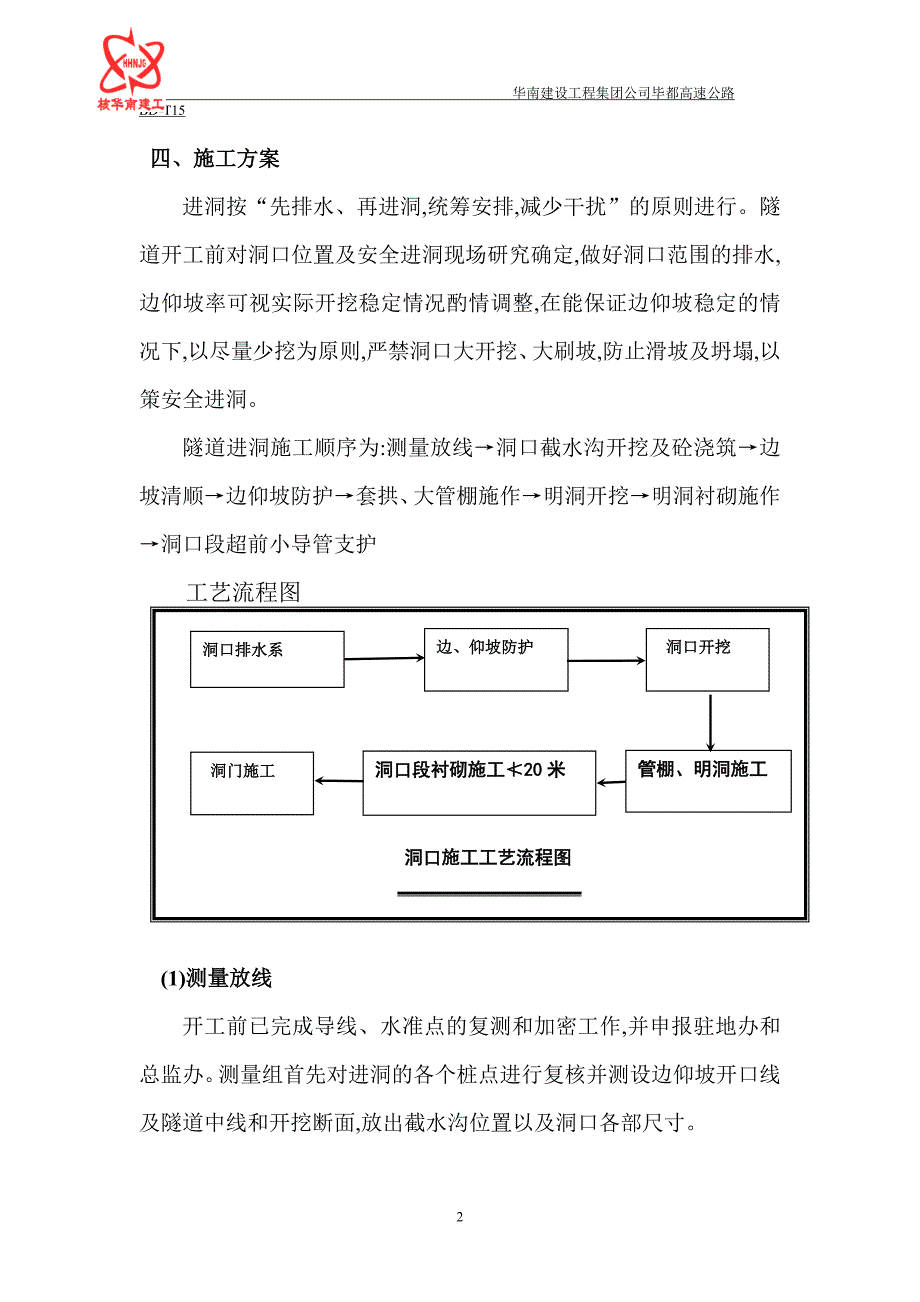 白龙山隧道进洞专项施工方案范本_第4页