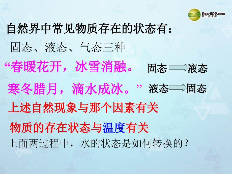 山东省阳信县第一实验学校八年级物理上册3.2熔化与凝固课件新版新人教版_第1页