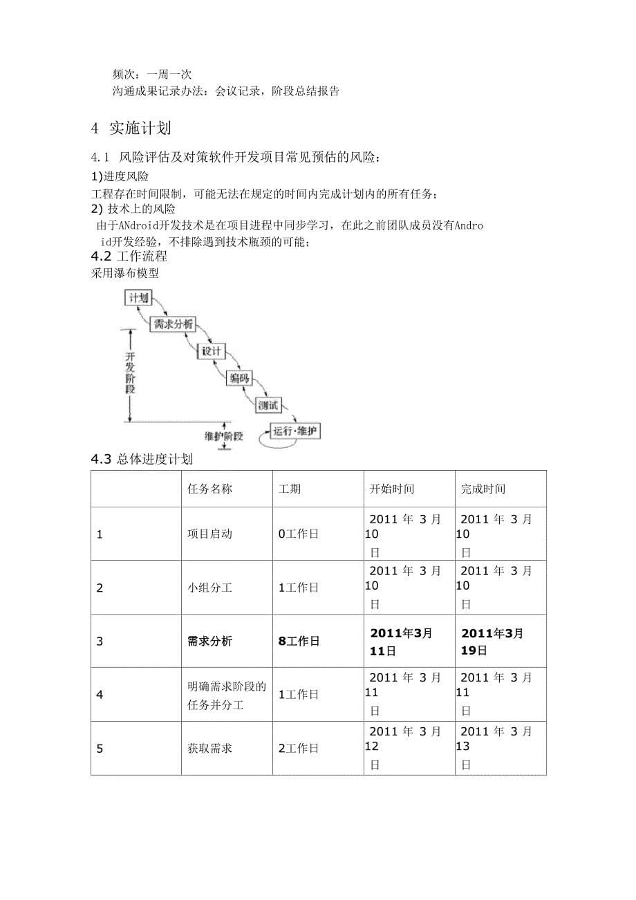 软件开发计划书 ISR_第5页