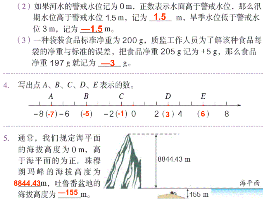 新人教版六年级下册数学第一单元练习一答案_第3页