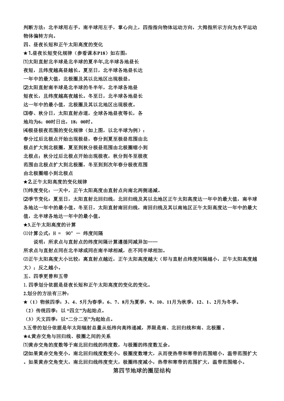 2019届高考地理必修一知识点精华总结人教版_第4页