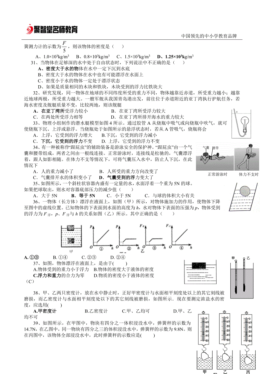(完整版)物理浮力(经典难题).doc_第4页