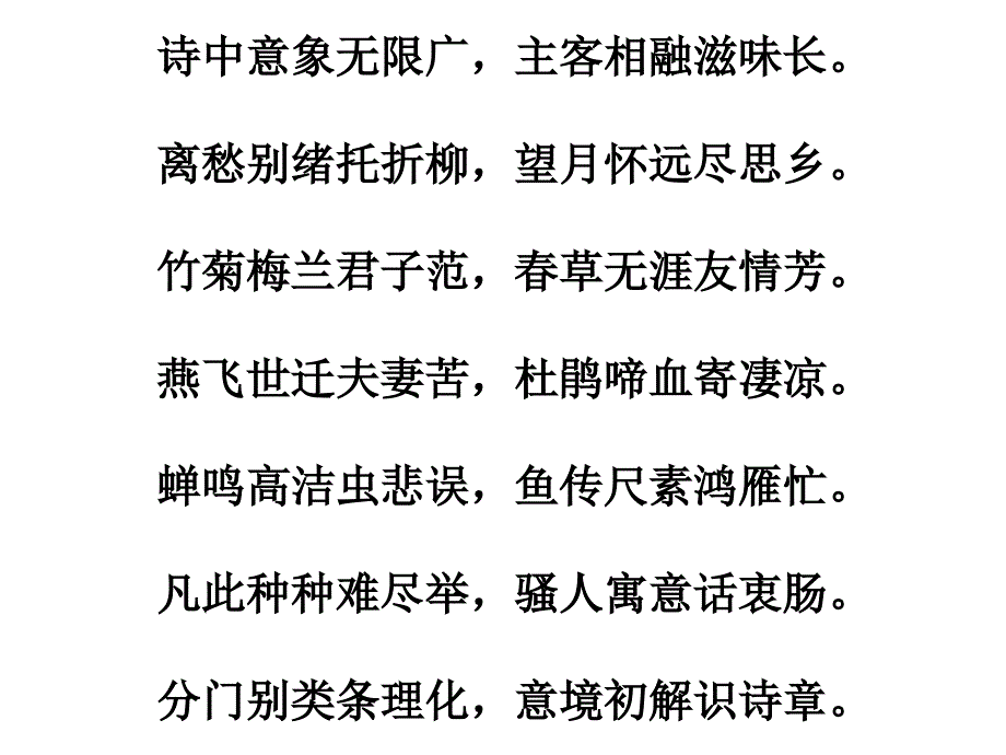 古代诗歌鉴赏知识、方法口诀歌课件_第3页